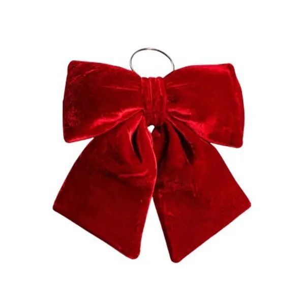 Бант новогодний бархатный 25*35 см, бордовый CR-2-4 фото