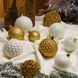 Новорічні іграшки набір куль Блиск 40шт золотий мікс Блиск зол. фото 4