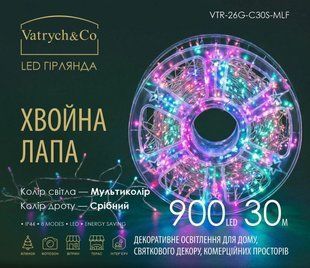 Хвойна Лапа &mdash; Флеш (зелений дріт) &mdash; 900 LED, 30 м VTR-26G-C30G-WWS фото