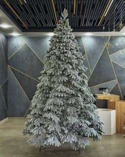 Ялинка штучна лита Версаль преміум 1.8м Засніжена 868 фото